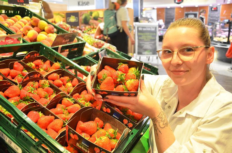 In den Kutsche Märkten kommen die Erdbeeren direkt aus der Region.